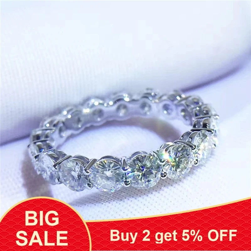 

Классическое кольцо для влюбленных из стерлингового серебра 925 пробы AAAAA с фианитом обручальное кольцо для женщин