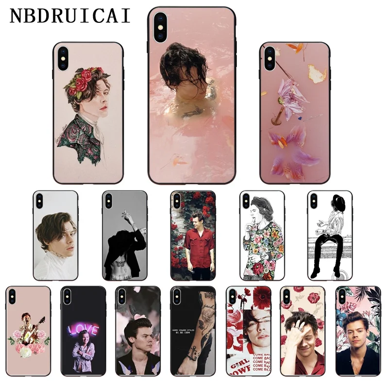 NBDRUICAI One Direction Harry Styles чехол для телефона с розовыми цветами iPhone 11 pro XS MAX 8 7 6 6S Plus X 5 5S
