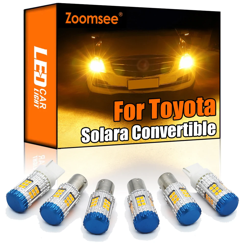 

Масштабируемая CAN-шина для Toyota Solara Convertible 2000-2008, нет ошибки Hyper Flash, автомобисветильник светодиодный ная лампа указателя поворота PY21W W21W