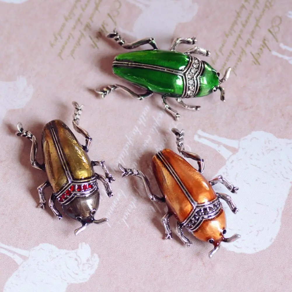

Cute Collar Brooch Unfading Sturdy Imitation Beetle Enamel Pin Lapel Pin Badge
