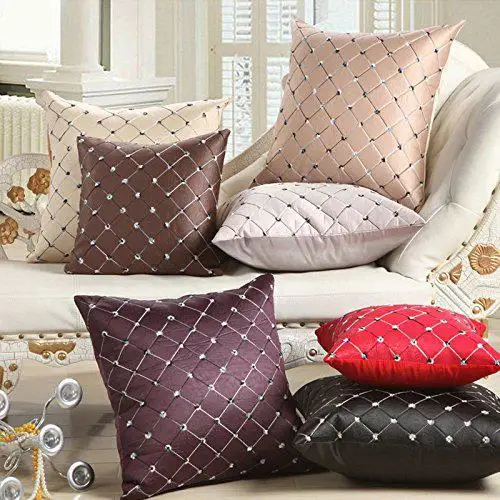HobbyLane чехлы на диван-кровать для дома Декор разноцветные пледы Подушка Чехол квадратная подушка крышка серебристо-серый