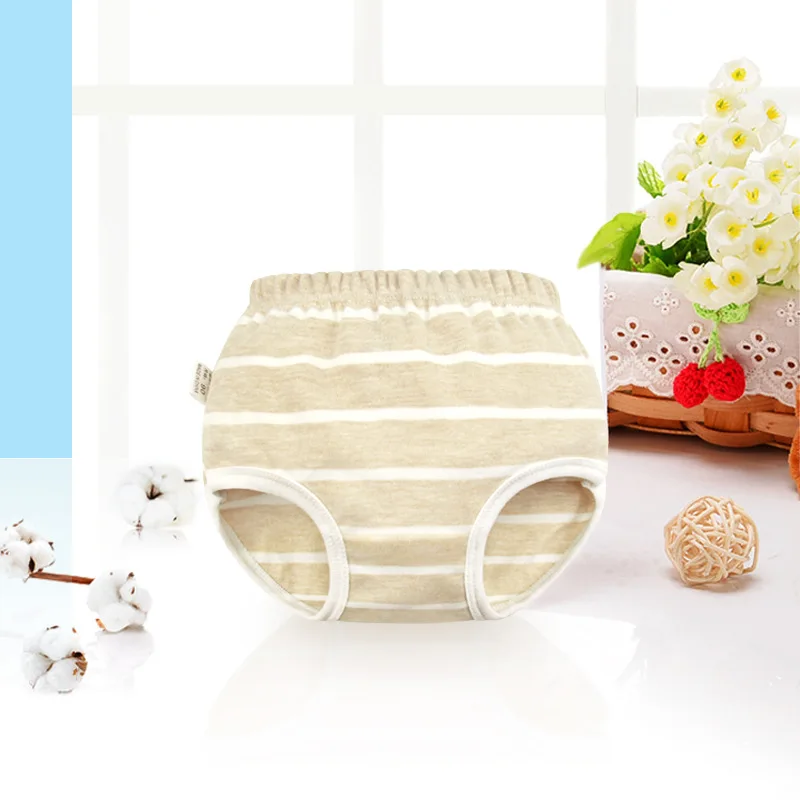 3 шт./лот детские трусики из 100% хлопка модные полосатые трусы для новорожденных