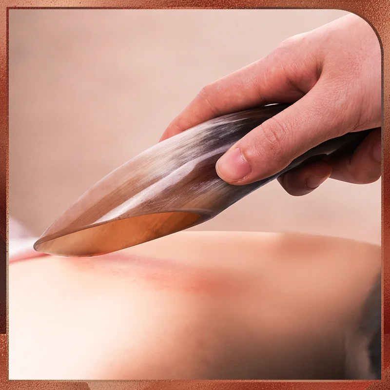 

1pcs Natural Buffalo Horn No Stress Massage Tool SPA Therapy Massager Scraping Board Massage Tool Massager