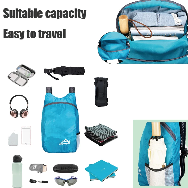 Уличный складной рюкзак водонепроницаемый супер-светильник дорожная сумка для