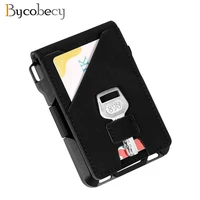 bycobecy 2021 id smart card holder high quality business card case fashion aluminum box metal men and women rfid money bag