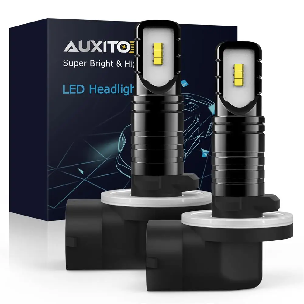 

Светодиодные противотуманные фары AUXITO, 2 шт., H27, 880, 881 светодиодный H8, H9, H11, светодиодные фары дальнего света 9005, HB3, супер яркие светодиодсвето...