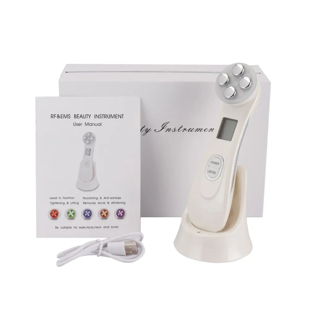 

Facial Massager Electroporation Radio Frequency Machine LED Photon Face Lifting Tighten Tool Skin Care Massager