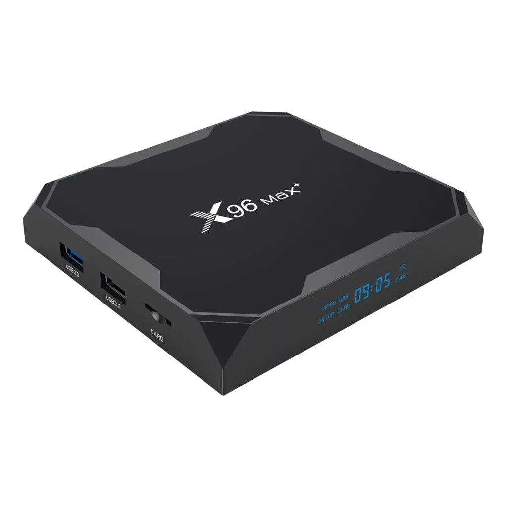 Смарт ТВ коробка и ройд 9 0 X96 Max Plus 4GB 64GB Amlogic S905X3 4 ядра 5 8 ГГц Wi Fi 1000 м 4K 60fps Декодер