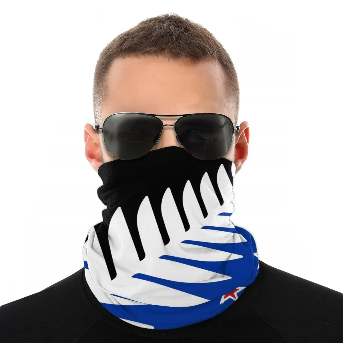

Silver Fern Flag Banner Magic Scarf Neck Face Mask Men Women Fashi Neck Warmer Tubular Bandanas Polyester Headwear Biking Hiking