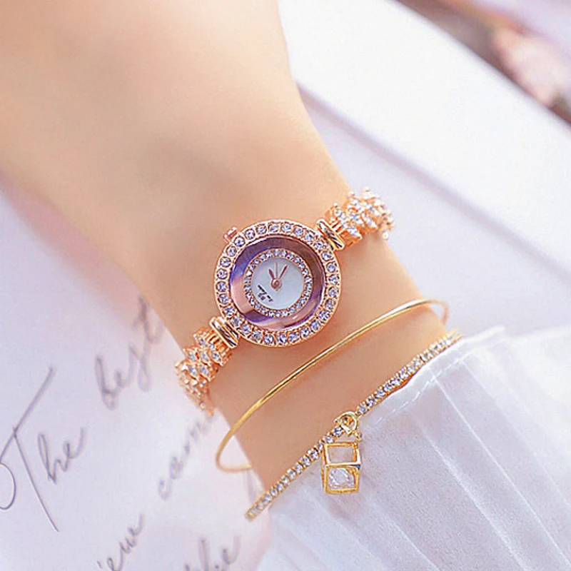 Женские часы из розового золота Простые Модные женские наручные роскошные с