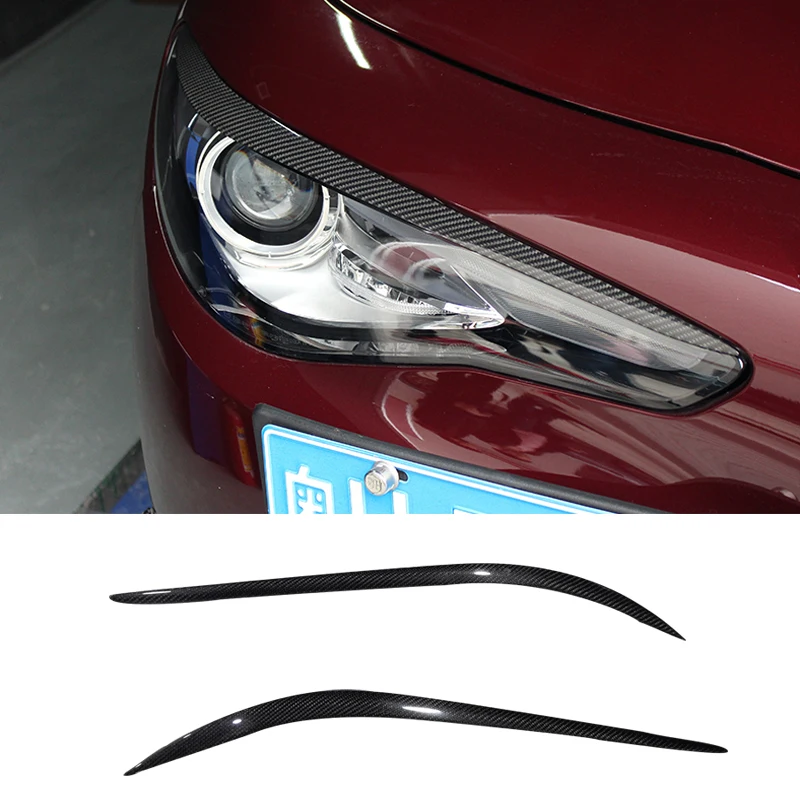Передний налобный фонарь из углеродного волокна веки для Alfa Romeo Giulia quadfot4 Sedan 2015 2018