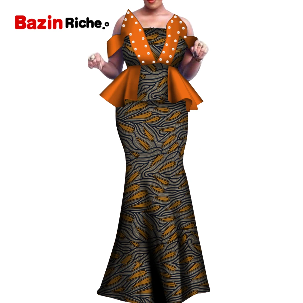 Африканский Воск принтом комплект из двух предметов 2021 в африканском стиле фут