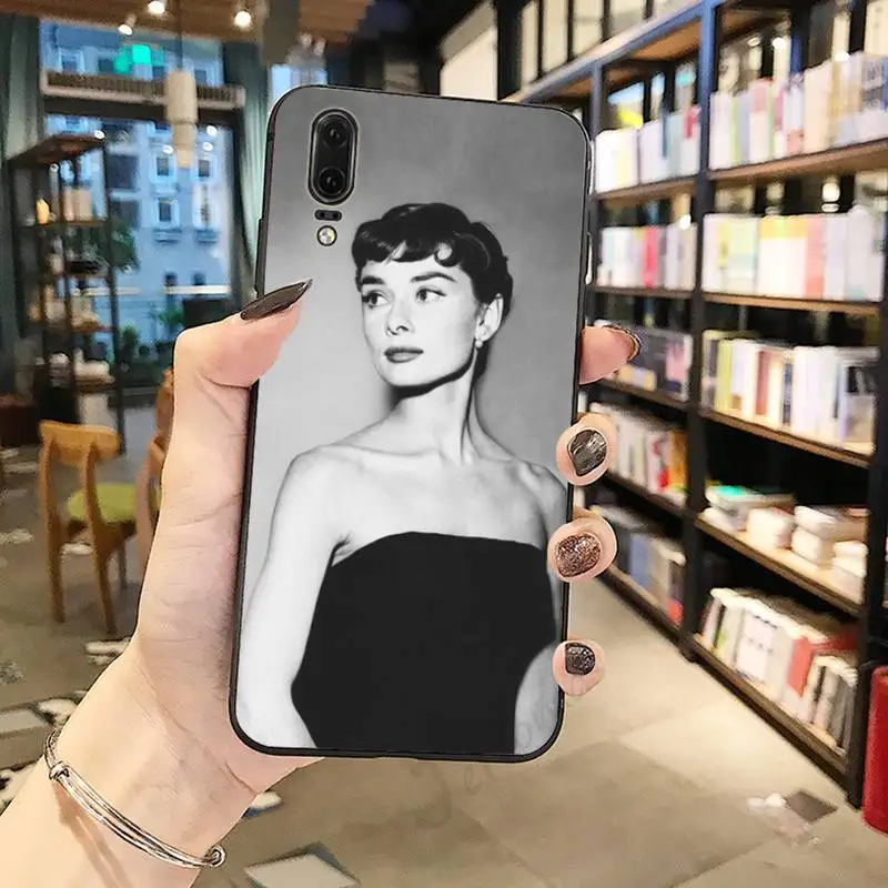 

Famous actors audrey hepburn Phone Case For Huawei honor Mate P 10 20 30 40 i 9 8 pro x Lite smart 2019 nova 5t