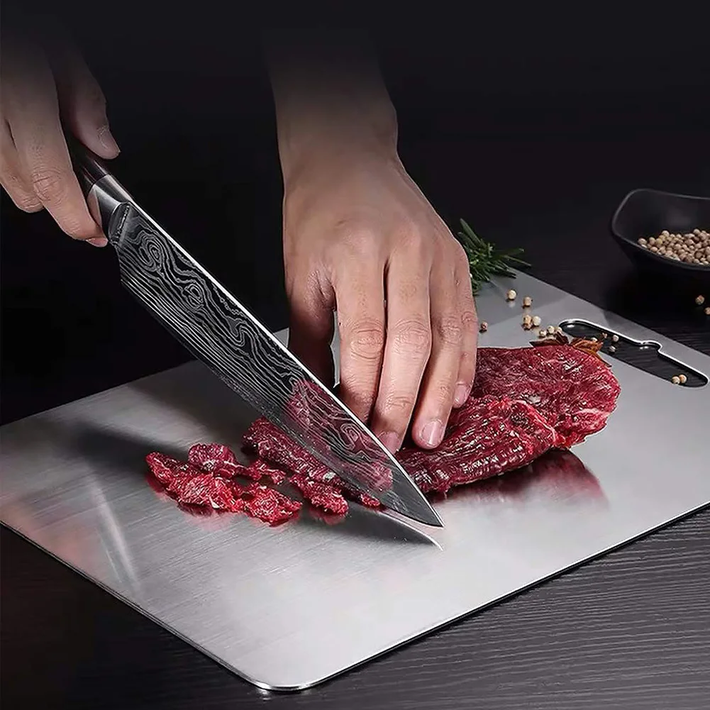 Разделочная доска из нержавеющей стали 304 для кухни большая металлическая