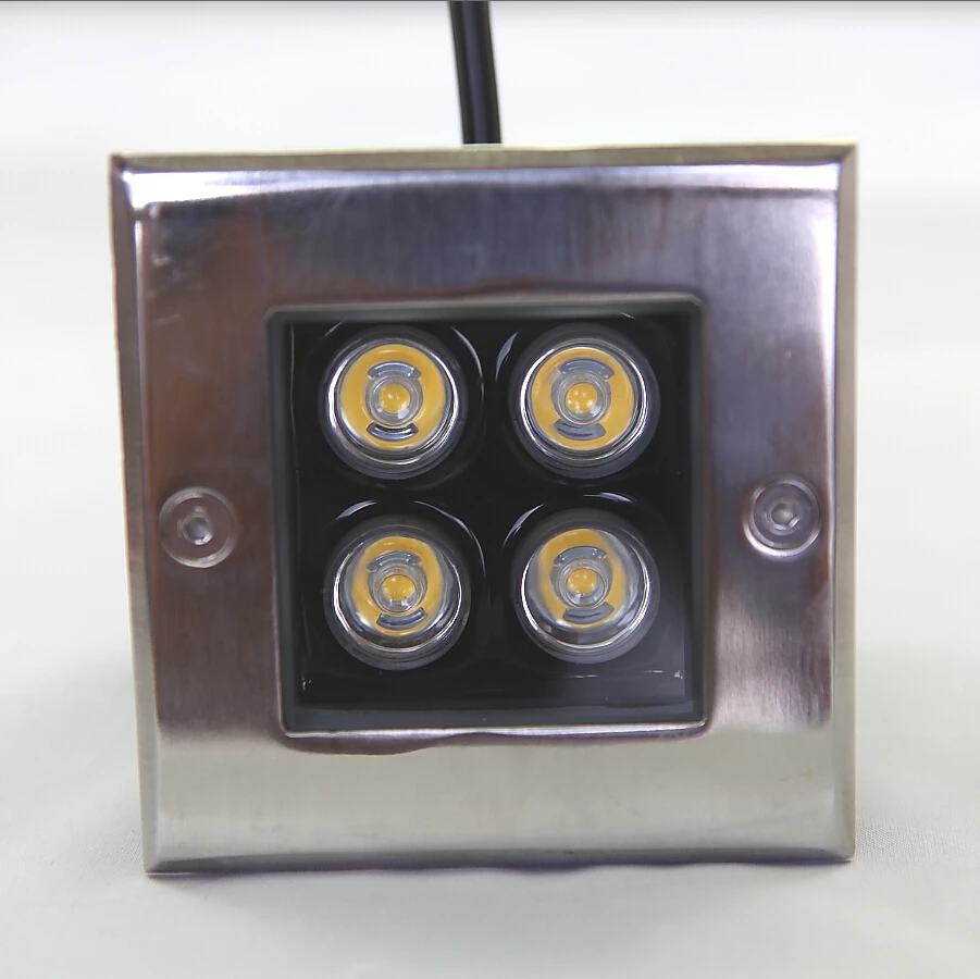 Открытый 4 Вт светодиодный подземный светильник AC85 265V DC12V садовый трап напольный