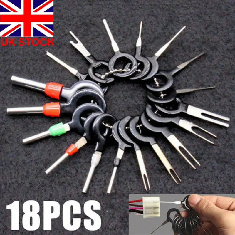 Новинка 18 шт. инструмент для удаления клемм с разъемом обжимной автомобильной