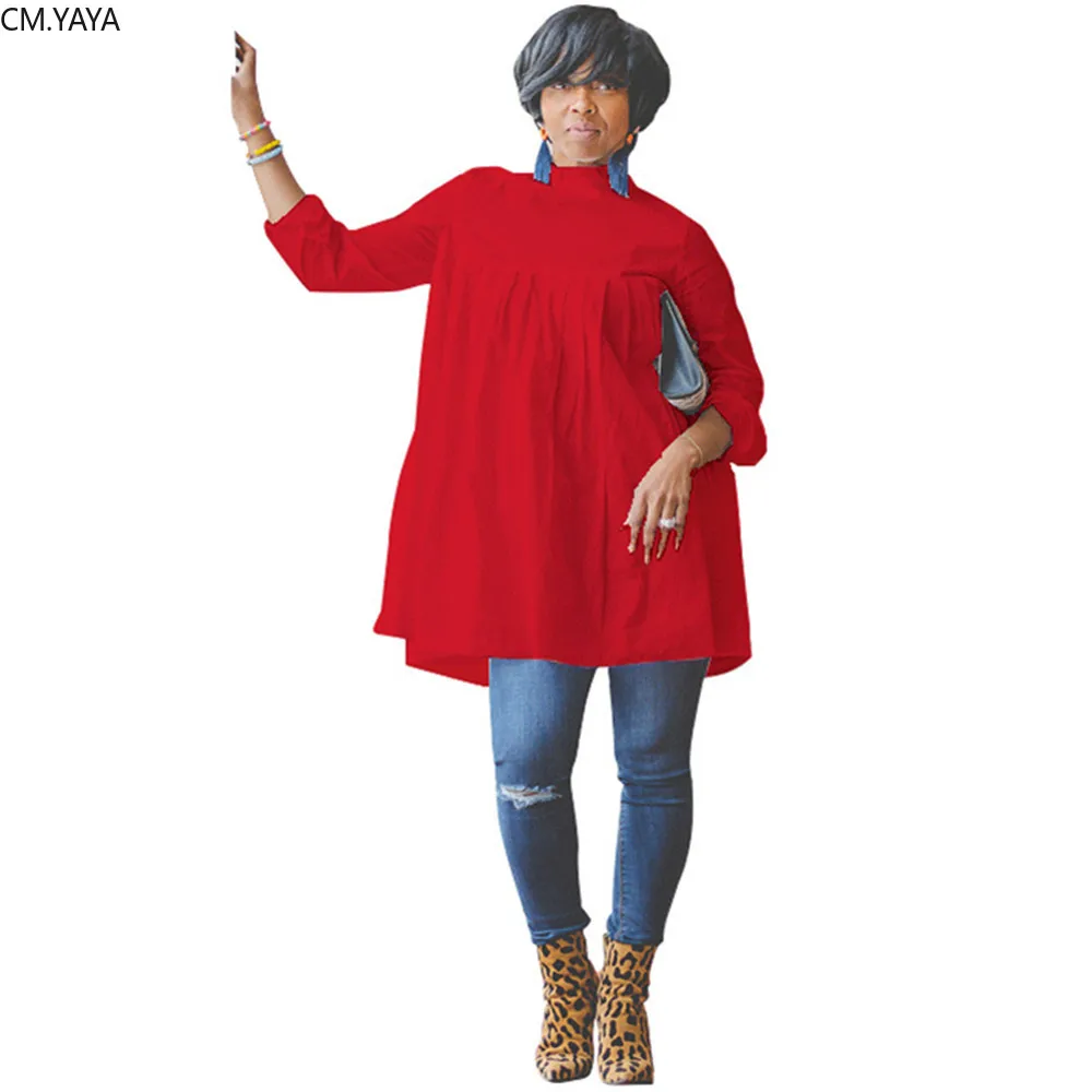 Осенняя женская обувь с длинным рукавом Свободная блузка высокой горловиной