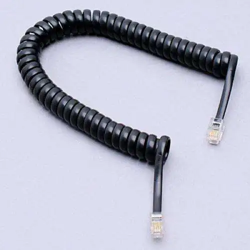 

6.5ft Male RJ11 to RJ11 Telephone Handset Extension Coil Cable Cord Line Wire Lead Telephone Extension Cord Line Cable Black