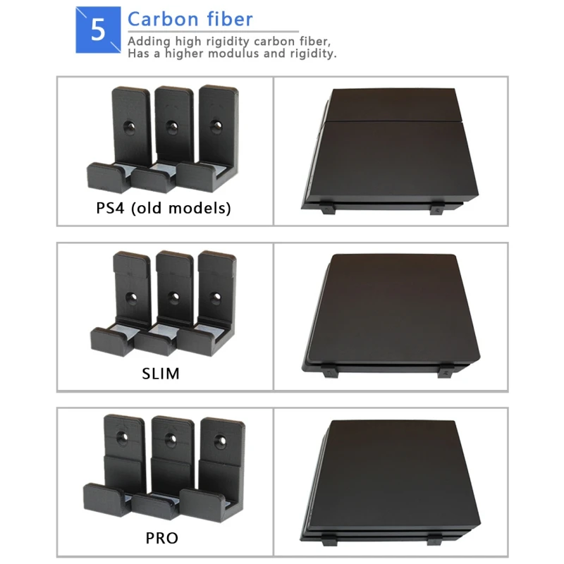 

Game Console Hanging Cooling Stand Host Wall Bracket Anti Slip Host Racks Wall Mount Stick Dock Stand Hander For PS4 PRO SLIM