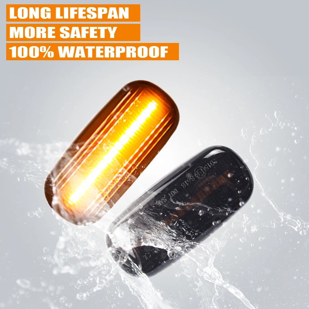 

2pcs Dynamic Flowing LED Turn Signal Side Marker Light Blinker Lamp for Audi A3 S3 8P A4 RS4 S4 B6 B7 B8 A6 S6 RS6 C7 A6 C5