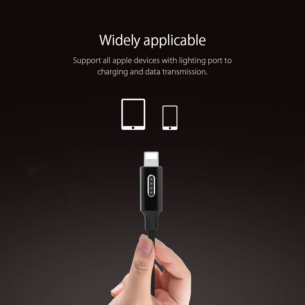 ORICO USB для Apple, кабель для iPhone 6, 6s, 7, джинсовый USB кабель, быстрое зарядное устройство, кабель для передачи данных для Apple iPhone 5, 5S, iPad Air, мини-кабель