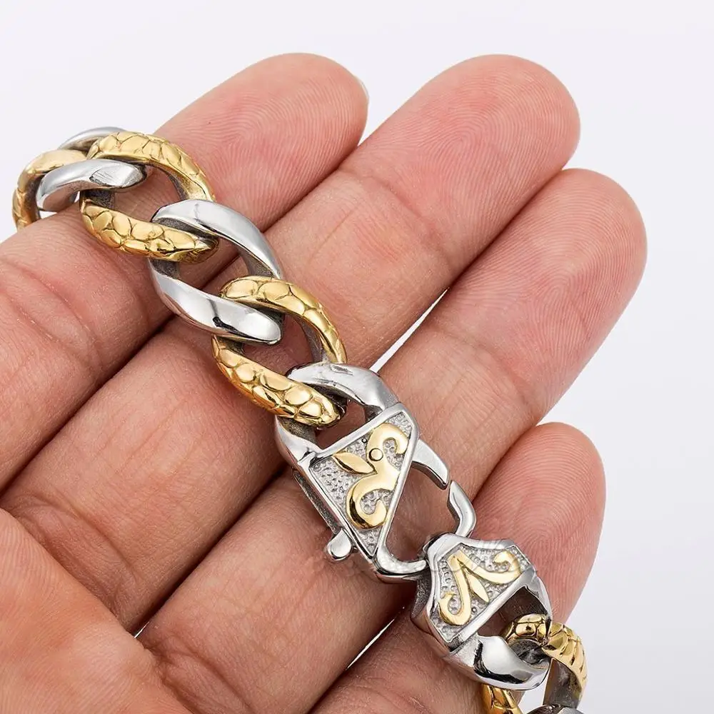 Браслет-цепочка унисекс из нержавеющей стали 316L очаровательное Ювелирное