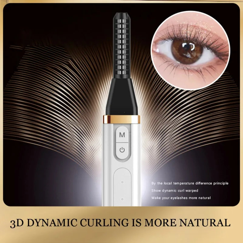 

1 PCS USB Charge Moving Ion Eyelash Curling Artifact Heating Lasting Stereotypes Charging Handheld Beauty Eyelash Curler NEW