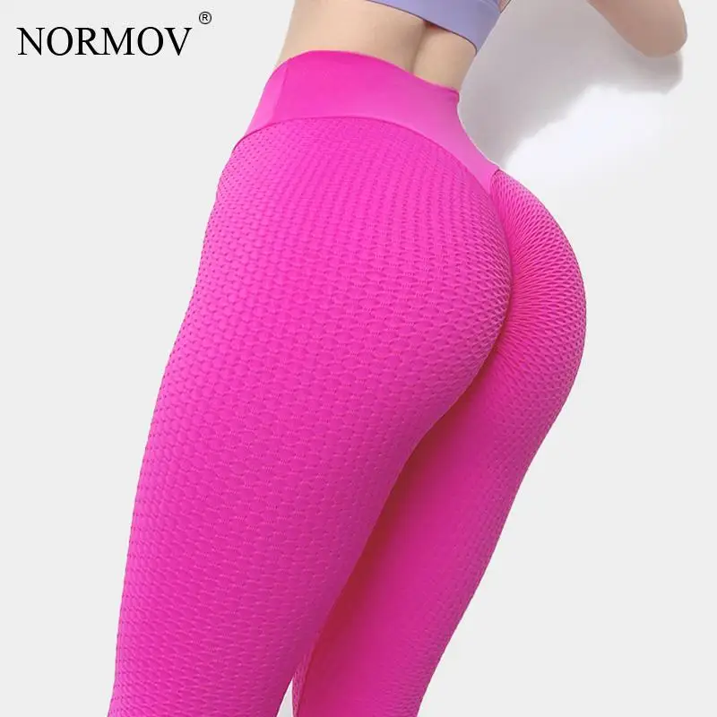 

NORMOV Push Up Leggings Women Gym Fitness High Waist Butt Scrunch Bright Color Workout Sports Tight Training Legging Women