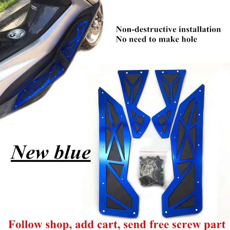New blue Модифицированная мотоциклетная подножка nmax, подножка для ног, подножка для yamaha nmax155 nmax - Цвет: New blue
