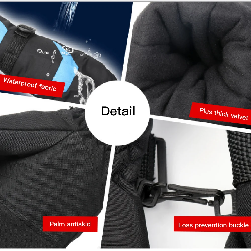 Мужские лыжные перчатки для сноуборда водонепроницаемые теплые верховой езды