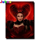 Алмазов картина в готическом стиле для девочек Стразы Алмаз мозаичный портрет 5D Diy камни в форме ромба круглый бриллиант вышивка бисером темноты женщины искусство,