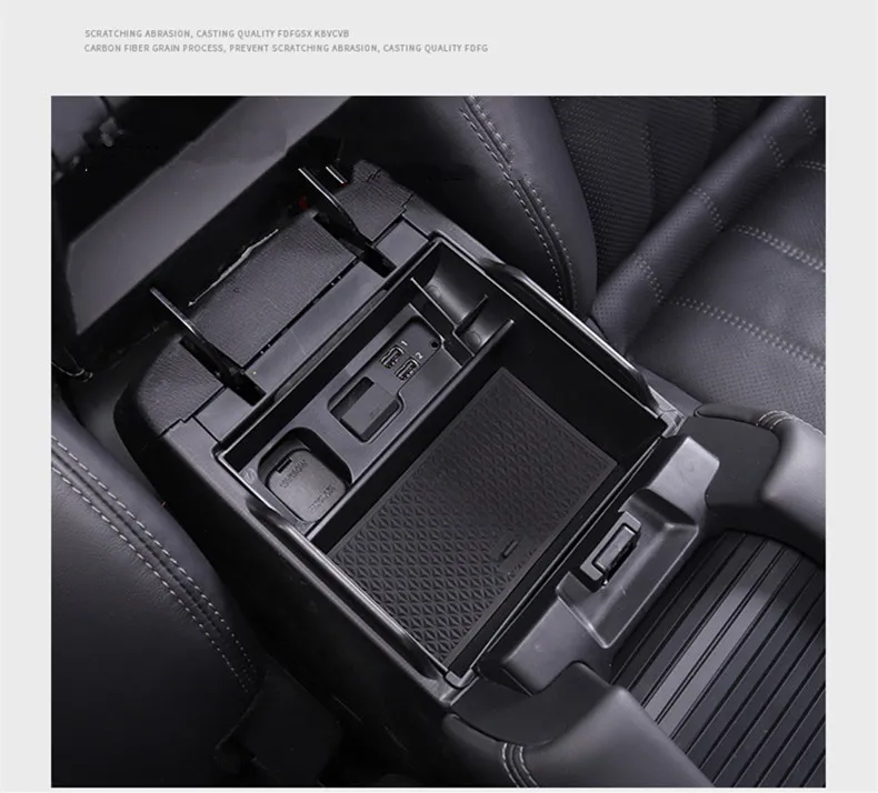 

Car armrest box storage for Mazda 6 Atenza 2019 2020 Accessories Organizer Center Console Tray box black