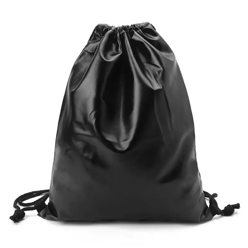 Waterproof Drawstring Backpack Bag PU Leather Women Sport Gym Sack Cinch Bags | Багаж и сумки