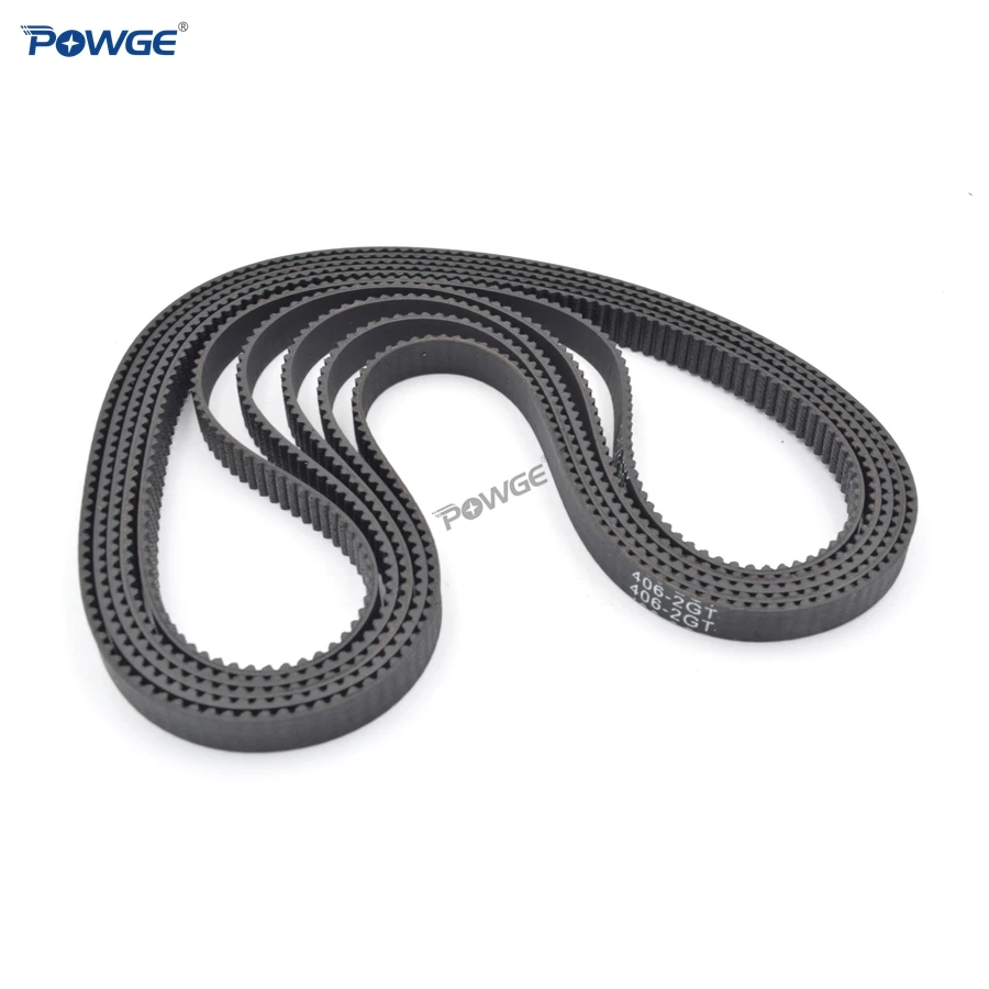 POWGE 2MGT 2 м 2GT синхронный ремень ГРМ длина шага 400/406/410/420/430 Ширина 3/6/9/15 мм зубов 200 203