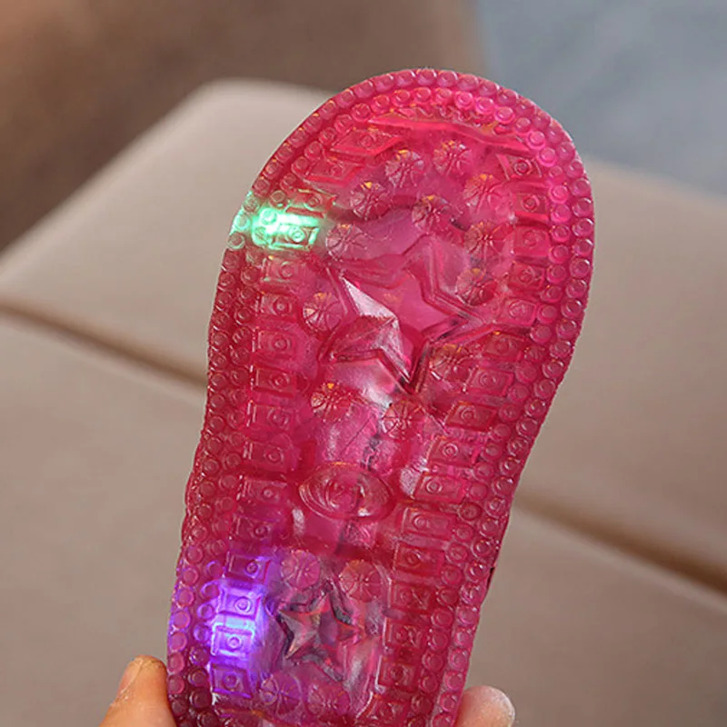 Детские Нескользящие теплые ботинки с подсветкой Новинка 2019 года со