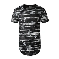 european mens casual sports open laughing holes mens short sleeved t shirts round neck personality loose t shirt mts582