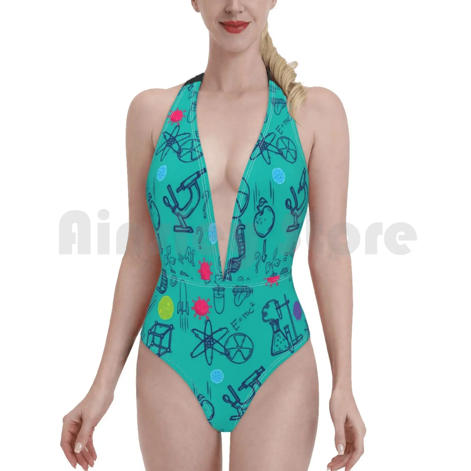 

Science Art-Biology , Chemistry , Physics , Math. Stem Designs , Stem Gifts Swimsuit one piece Bikini Padded Science Fashion