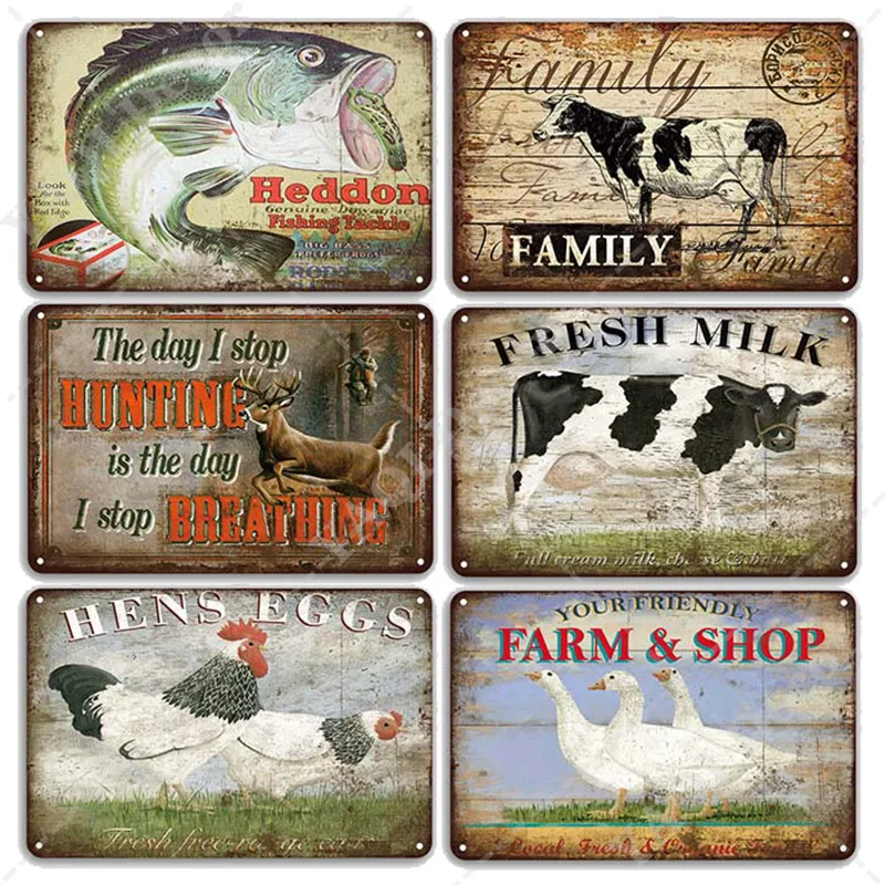 

Farmhouse Home Metal Poster Plaque Metal Vintage Metal Sign Tin Sign Wall Decor for Kitchen Room Man Cave Garage Iron Painting