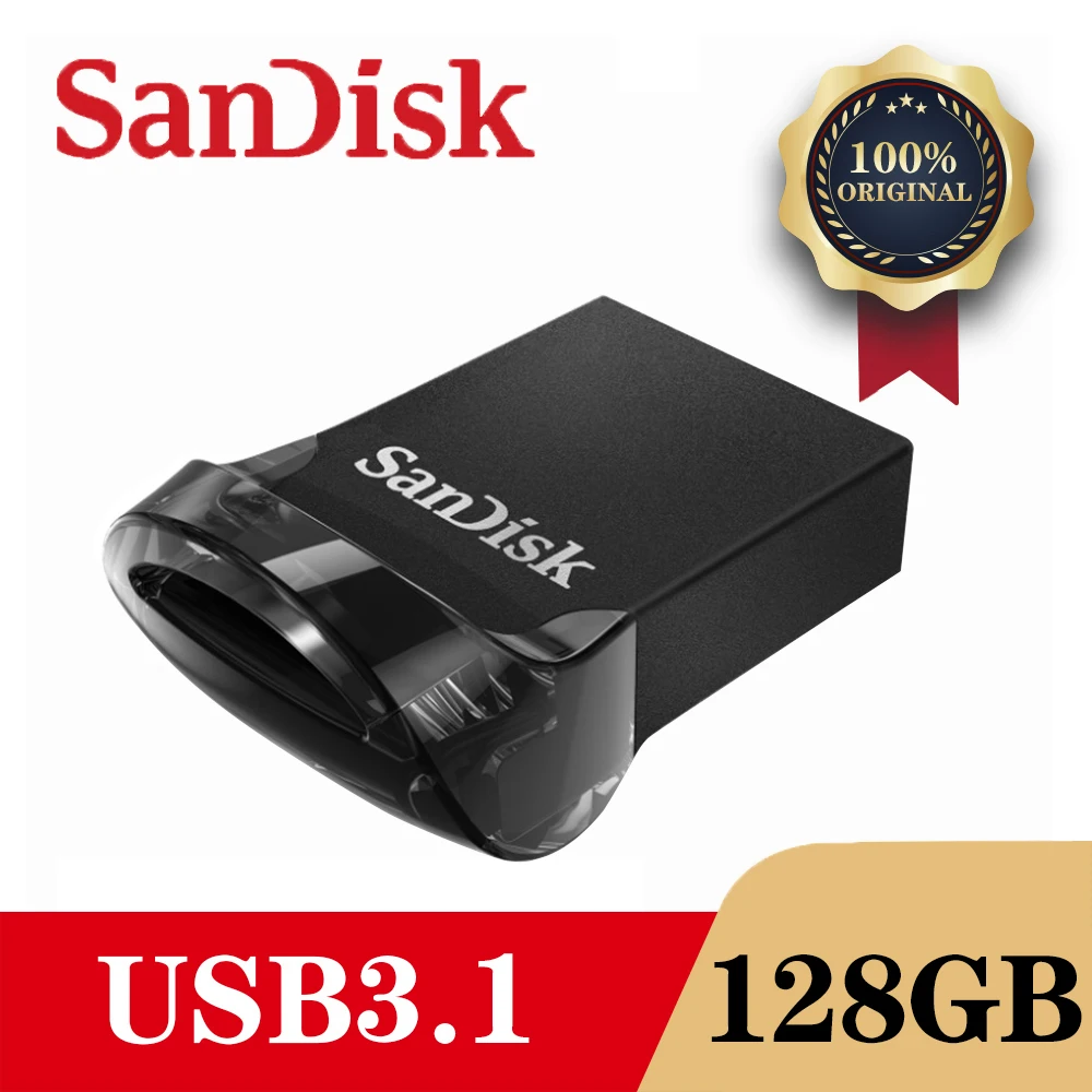 SanDisk CZ430 Mini USB 3,1 флеш-накопитель 128 Гб 64 ГБ 32 ГБ 16 ГБ флеш-накопитель крошечная Флешка карта памяти устройство для хранения флэш-накопитель