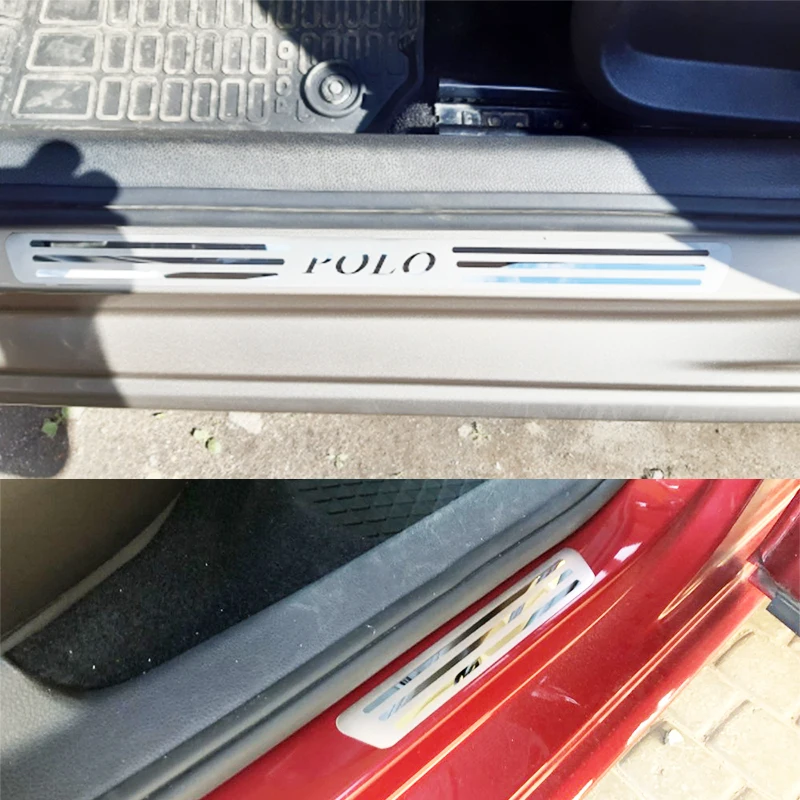 Накладка на пороги из нержавеющей стали для Volkswagen Vw Polo 2009 2010 2011-2017 автомобильные