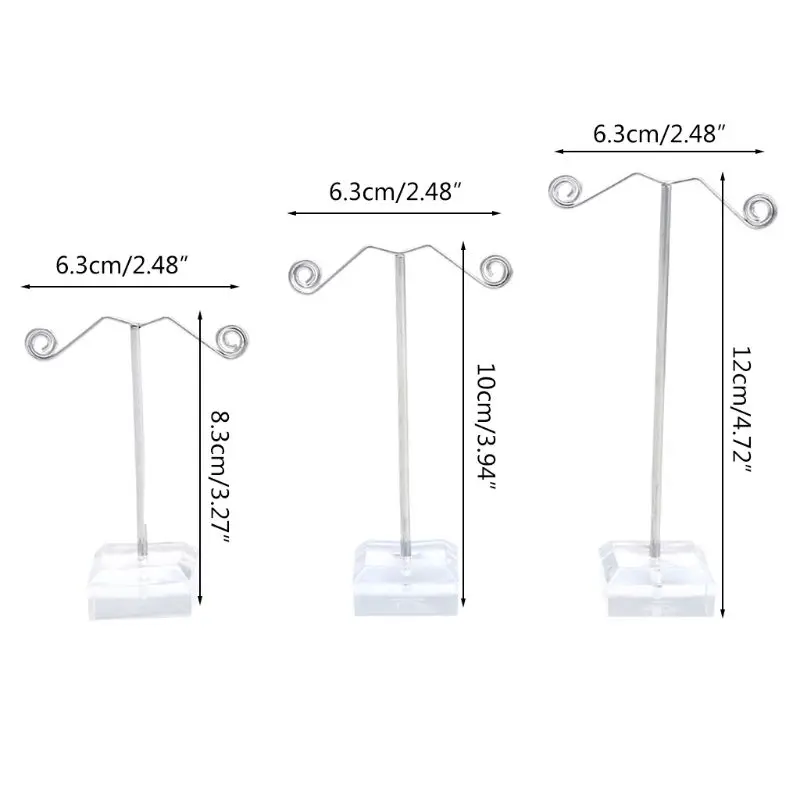 

2021 New 3pcs Acrylic Metal Tree Earring Necklace Jewelry Display Stand Rack Holder Hot 2020 trend