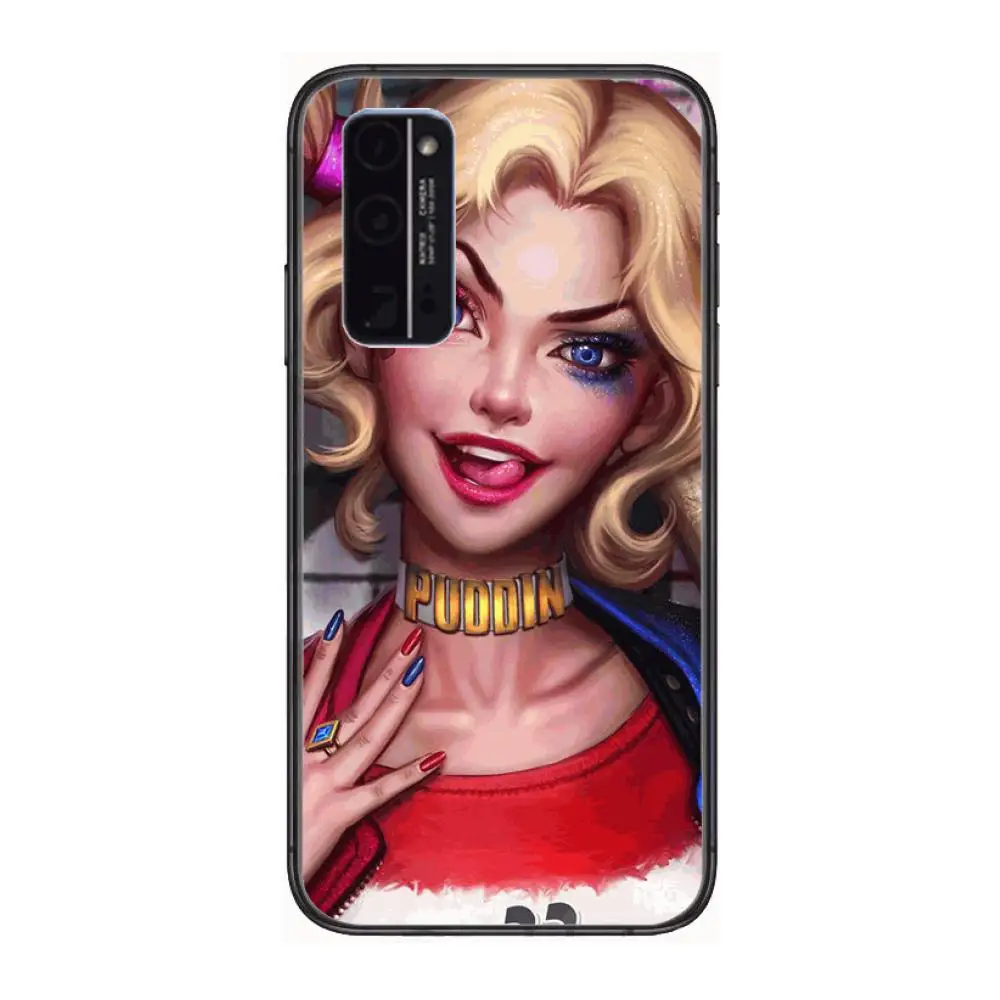 

personality Phone Case Hull For Huawei Honor 8 9 10 20 30 A S Lite Pro 5g i Black Back Soft Cell Cover Pretty