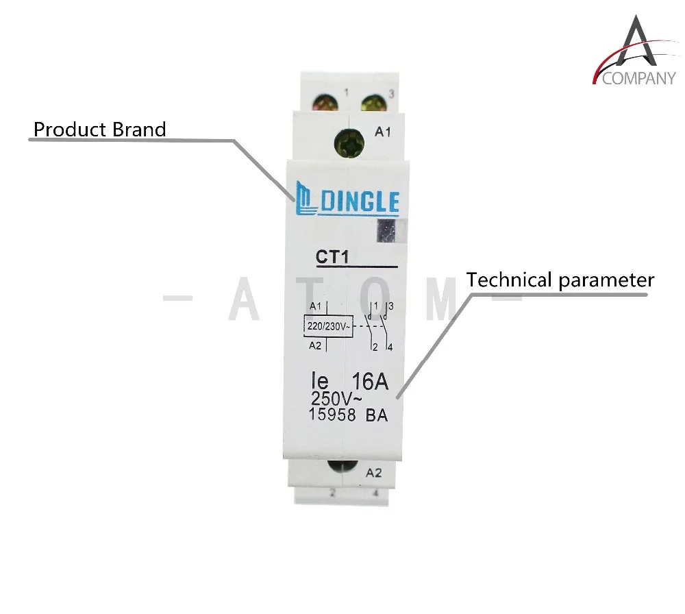 CT 2P 25A NO/NC AC220V домашний контактор переменного тока часто открытый CT1-25 25A LYN бренд
