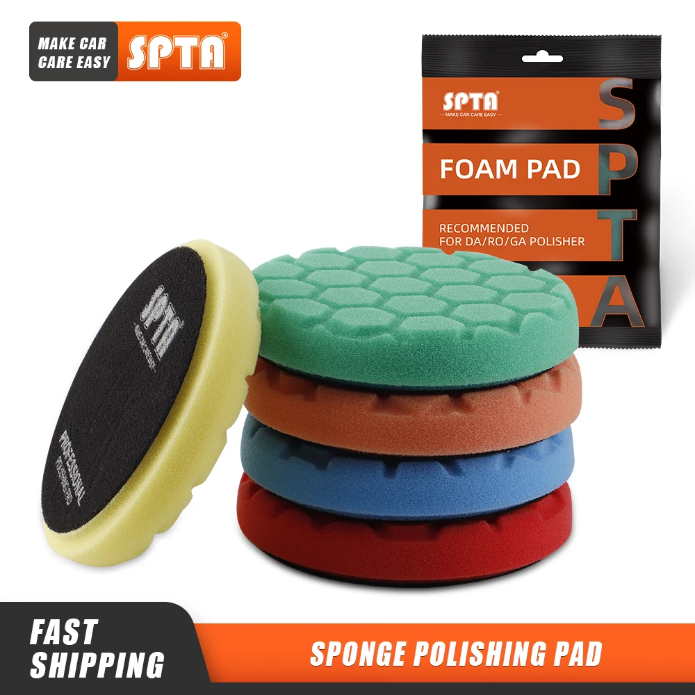 

(Single Sale) SPTA 3"(80mm)/5"(125mm)/6"(150mm)/7"(180mm) Car Spong Buffing Polishing Pads For DA/RO/GA Car Buffer Polisher