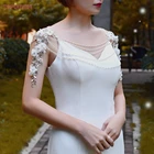 TOPQUEEN G05 колье ручной работы с кристаллами для невесты, Жемчужное женское свадебное платье для выпускного вечера, женское элегантное многослойное ожерелье