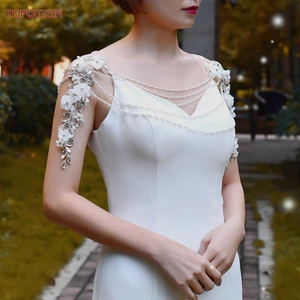 TOPQUEEN G05 колье ручной работы с кристаллами для невесты, Жемчужное женское свадебное платье для выпускного вечера, женское элегантное многослойное ожерелье