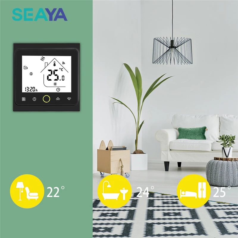 Умный термостат для теплого пола SEAYA Wi-Fi контроллер температуры электрического
