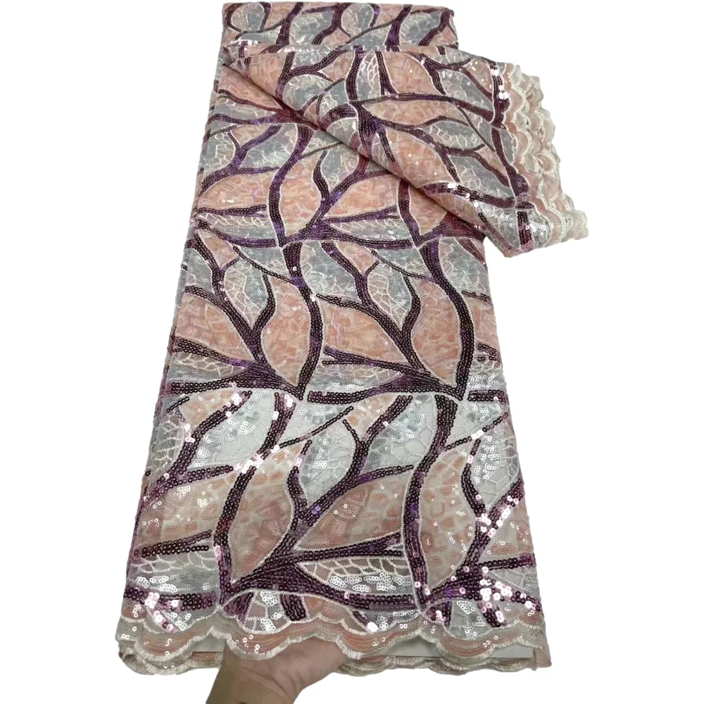 Новинка 2022 Африканское Сетчатое кружево с блестками французское Тюлевое синяя