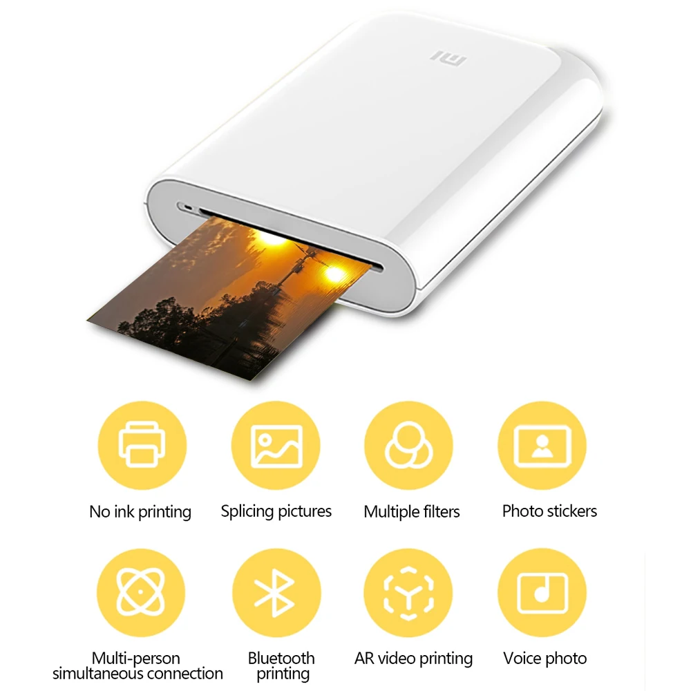 Принтер для фотобумаги xiaomi 2x3 бумага печати ZINK Карманный фотопринтер соединение