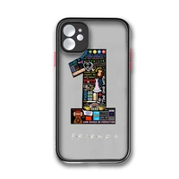 cartoon funny clip art friends tv show phone case colorful bumper trasparent for iphone 12 11 pro max xr x xs 7 8 plus cover
